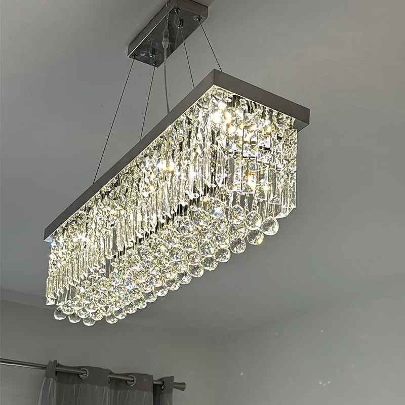 Lustre Cristal Rectangulaire
