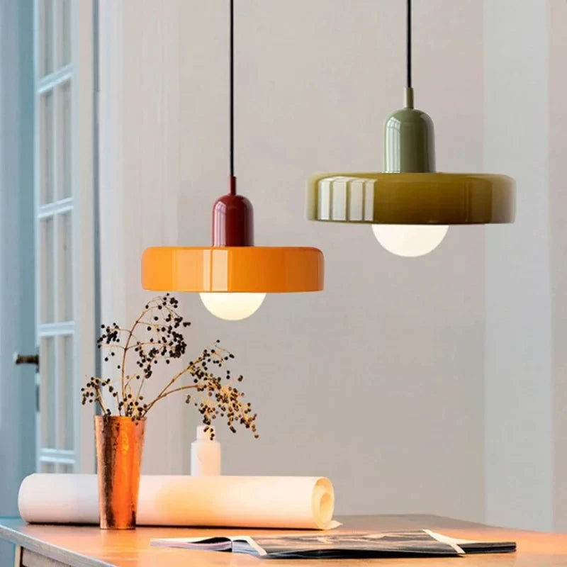 Lustre Suspension Vintage Colorée