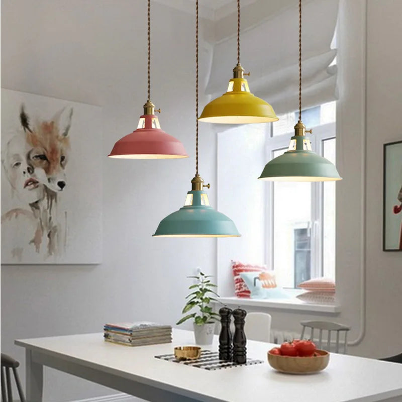 Lustre Industriel Multicolore