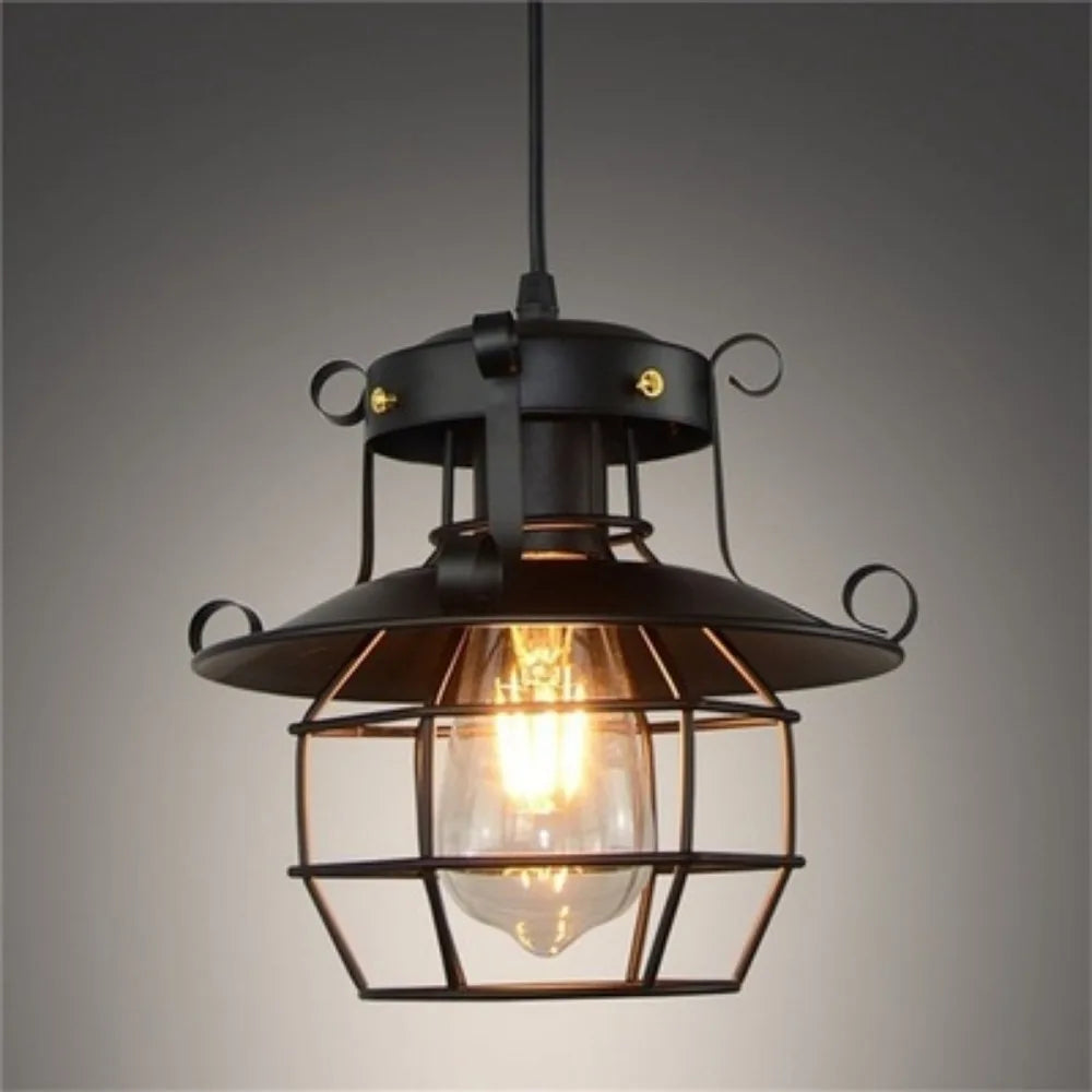 Lustre Industrielle Cage