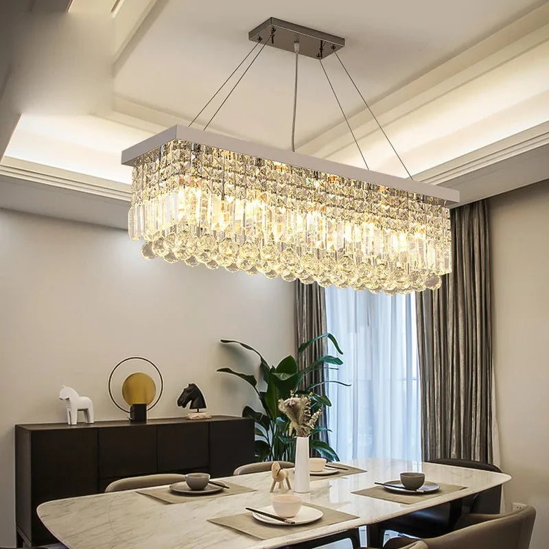 Lustre Cristal Rectangulaire