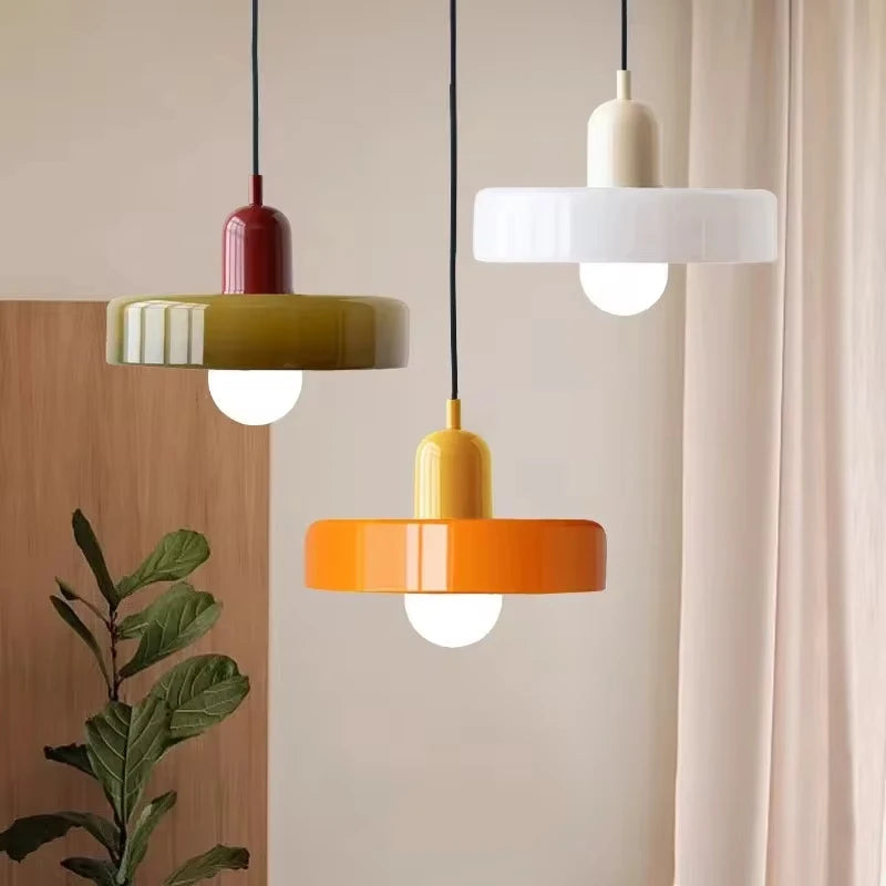 Lustre Suspension Vintage Colorée
