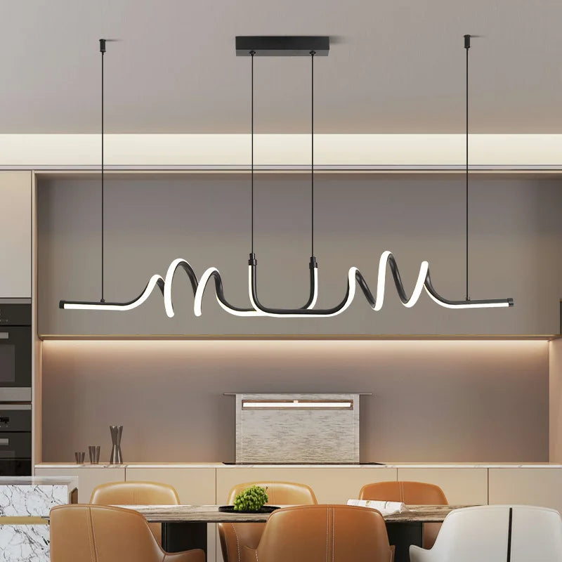 Lustre LED Serpent Lumineux