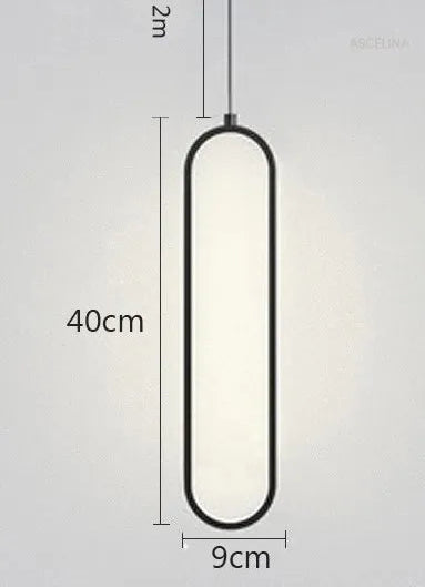 Lustre LED Ovale Moderne