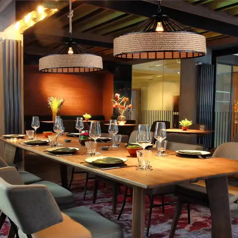 Lustre en Corde Naturelle