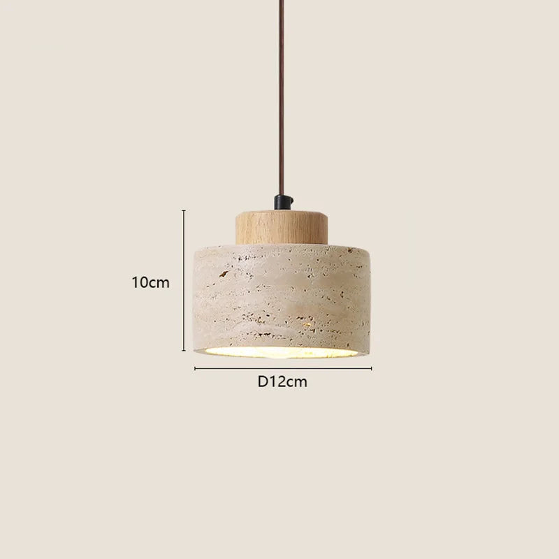 Lustre Cylindre Naturel Clair