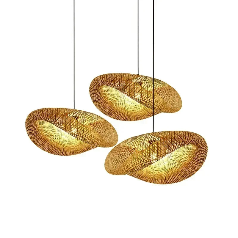Lustre Rotin Nuages