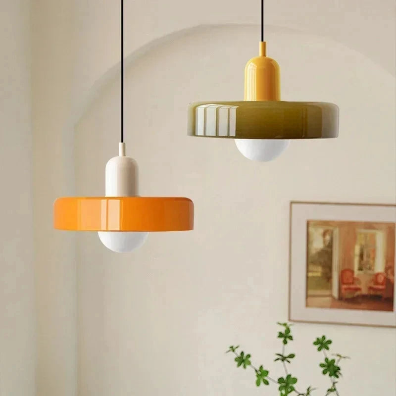 Lustre Suspension Vintage Colorée