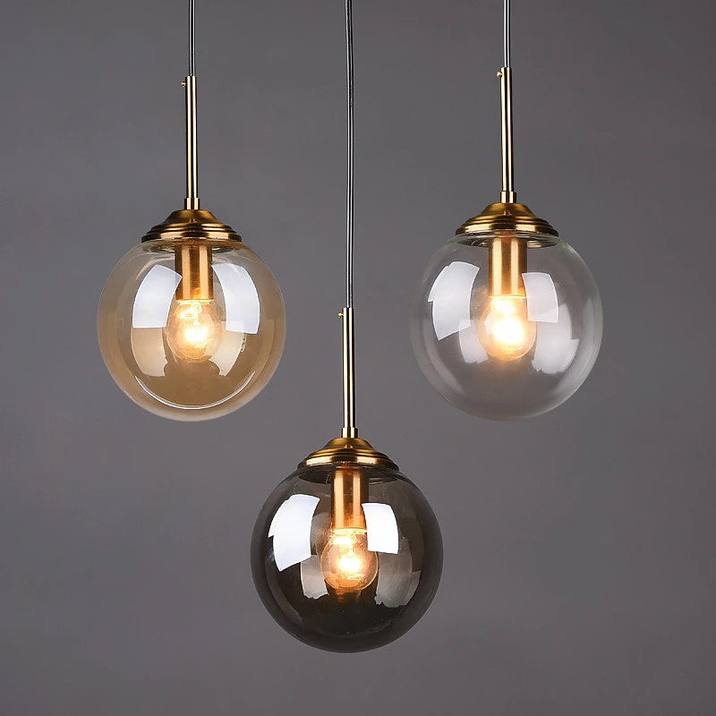 Lustre Design Boules Transparentes