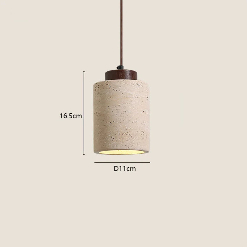 Lustre Cylindre Naturel Clair