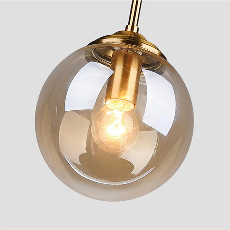 Lustre Design Boules Transparentes