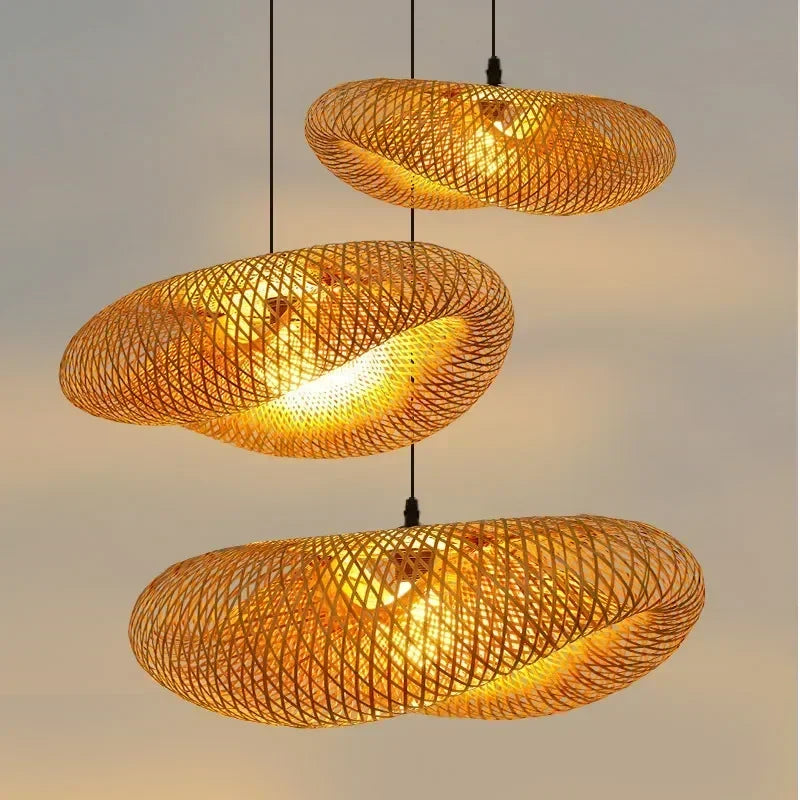Lustre Rotin Nuages