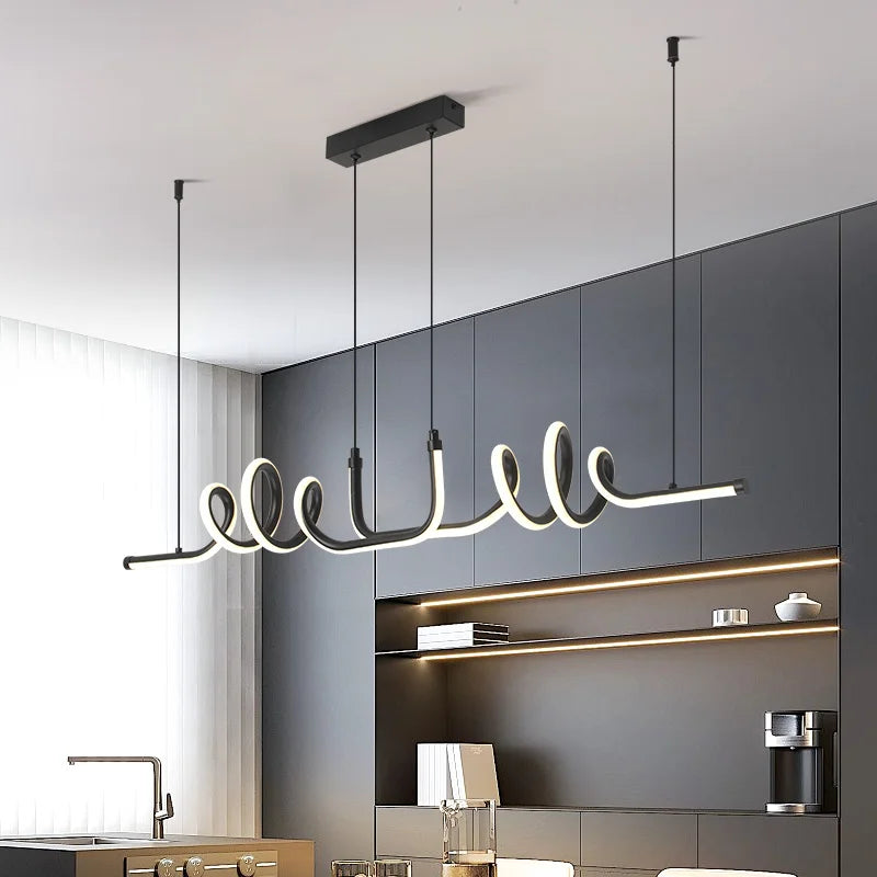 Lustre LED Serpent Lumineux