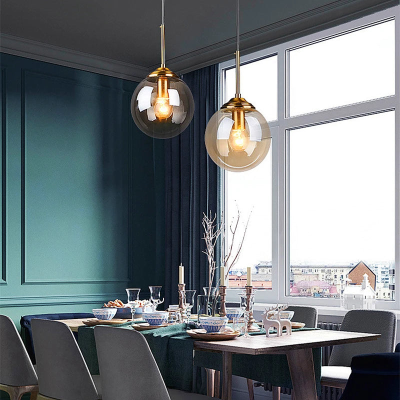 Lustre Design Boules Transparentes