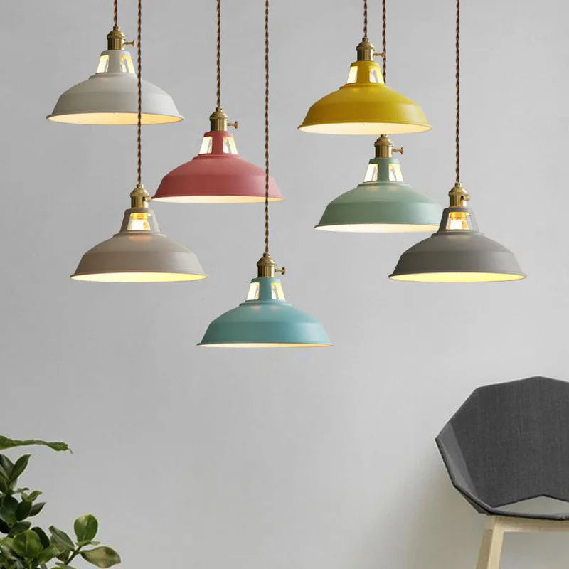 Lustre Industriel Multicolore