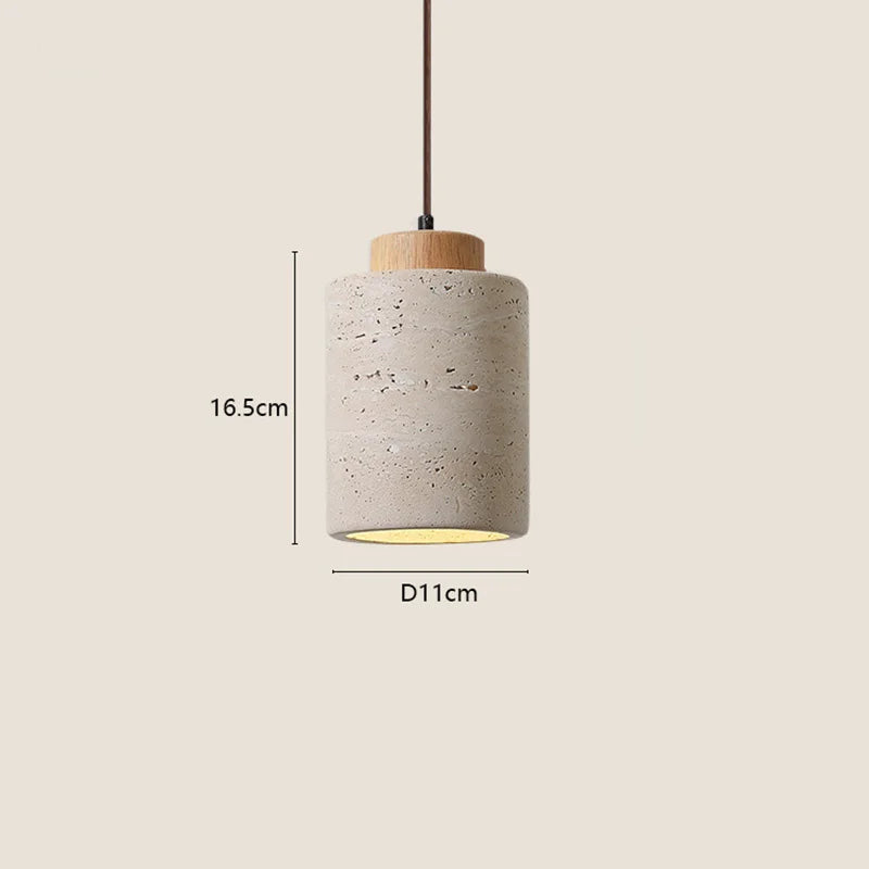 Lustre Cylindre Naturel Clair