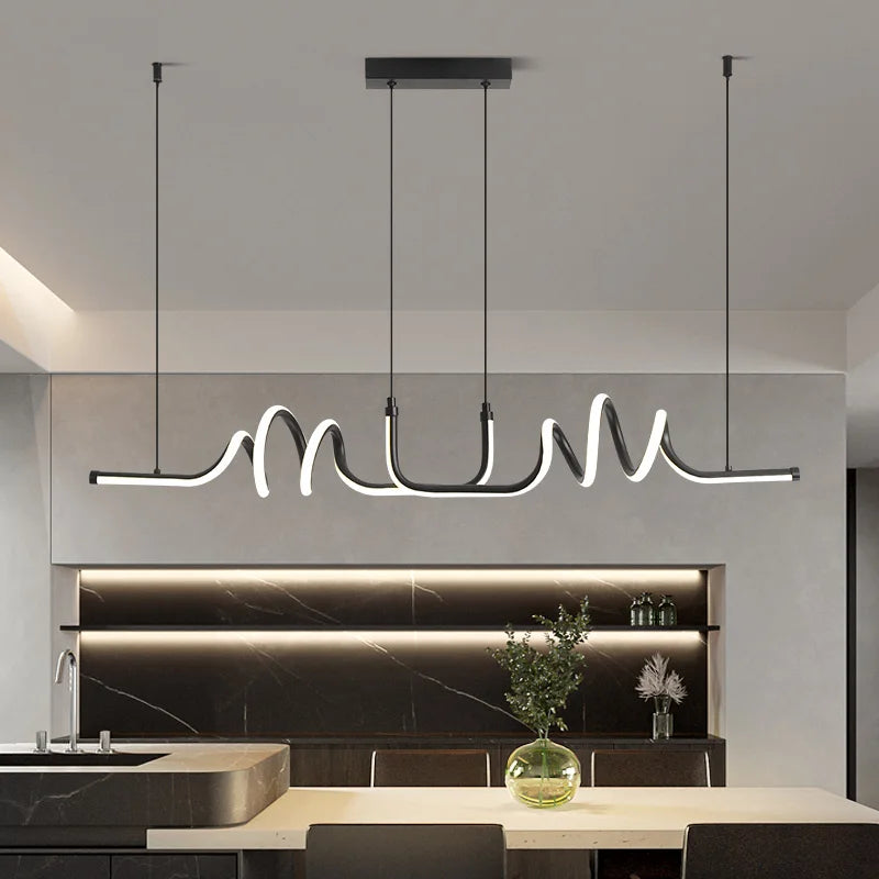 Lustre LED Serpent Lumineux