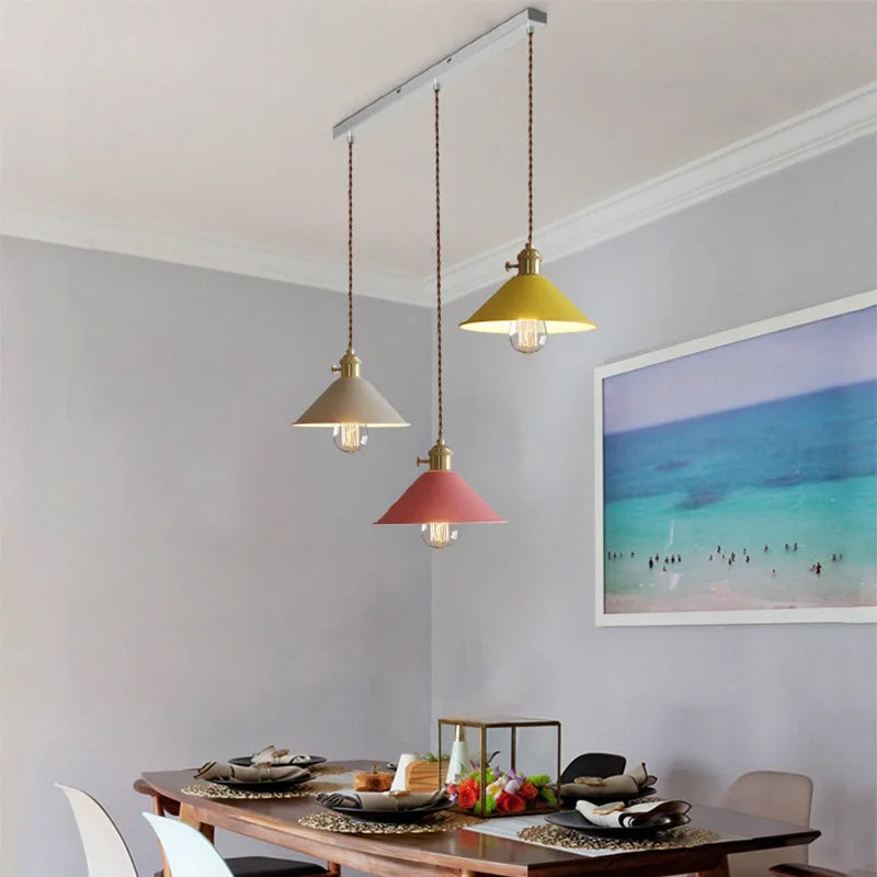 Lustre Industriel Multicolore